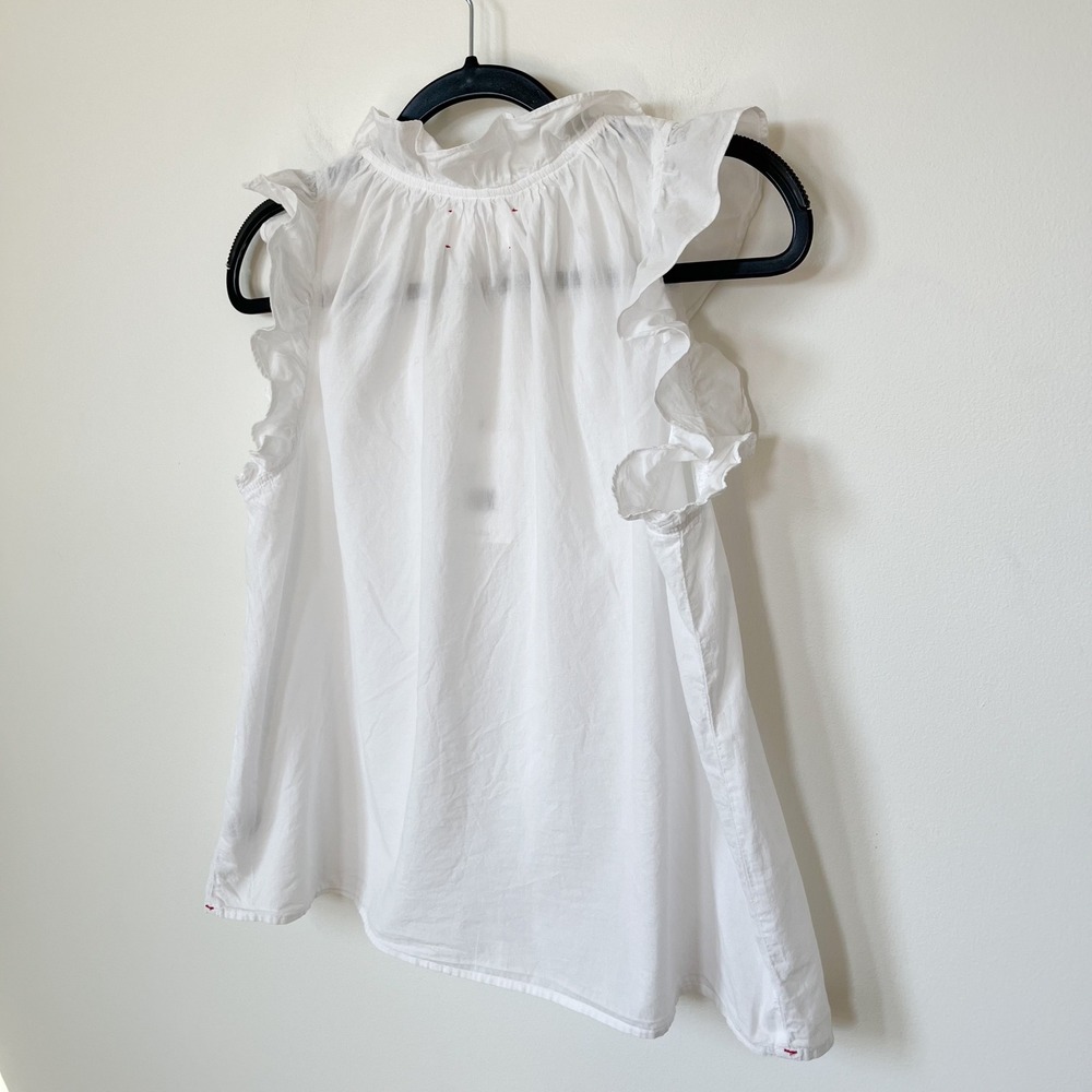 XiRENA White Ruffle Sleeve V-Neck Blouse - Picture 9 of 14